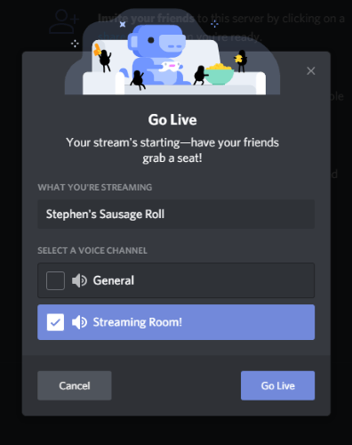 Discord Live Channel